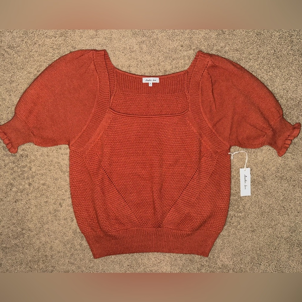 Anthropologie Orange Sweater